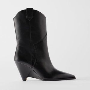 ISO Zara Cowboy Wedge Boots